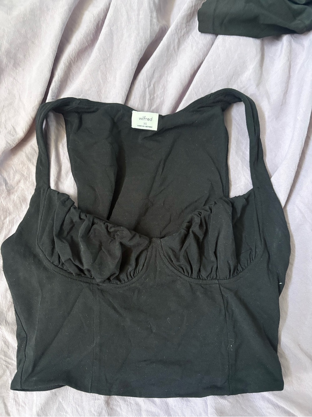 Wilfred Black Ruched Bust Tank
